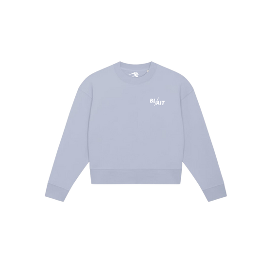 Cropped Sweatshirt Pastel Blue